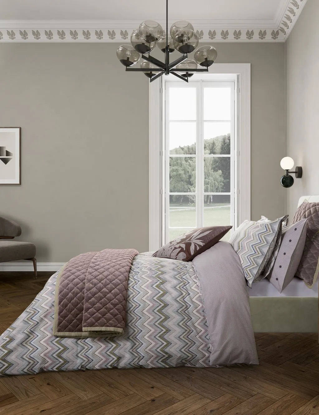 Claudia Bedding Set - Pink Mix, Cotton Lyocell Blend product