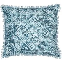 Mieko Square Scatter Cushion - Teal, Cotton alternate view