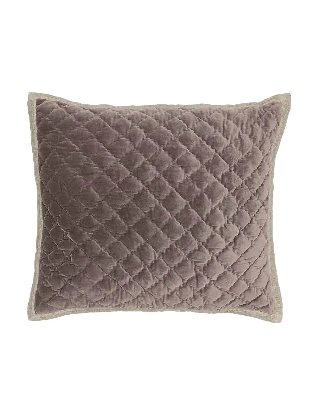 Claudia Quilted Pillowcase - Dusky Rose, Cotton product