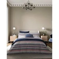 Stafford Throw - Navy, Pure Cotton alternate view