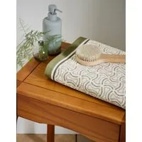 Yoko Geometric Towel - Green Mix, Cotton alternate view