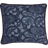 Stafford Scatter Cushion with Contrast Piping - Navy Mix, Cotton alternate view