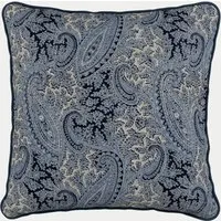 Velvet Freya Square Scatter Cushion - Indigo alternate view