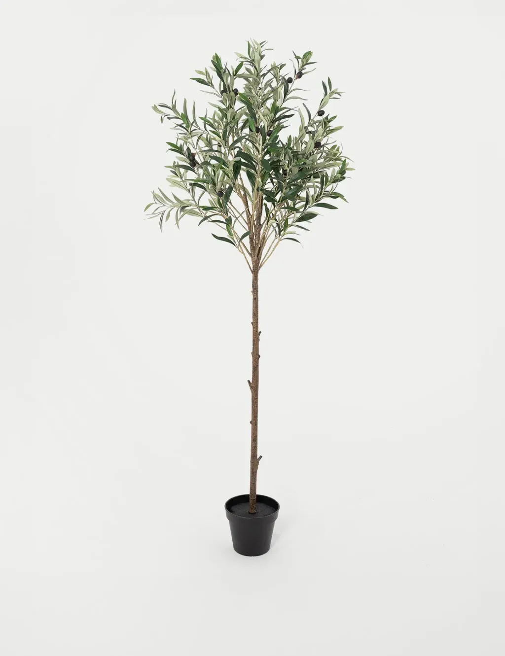 4.5ft Artificial Mediterranean Olive Tree in Pot - Green product