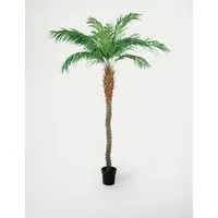 8ft Artificial Phoenix Palm Tree in Pot - Green alternate view