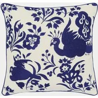 Pure Cotton Embroidered Scatter Cushion - Navy Mix alternate view