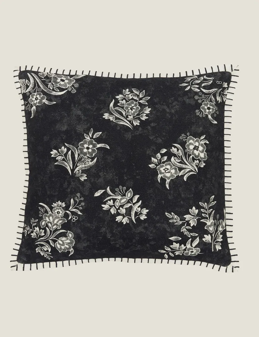 Regal Peacock Scatter Cushion - Charcoal Mix, Pure Cotton product
