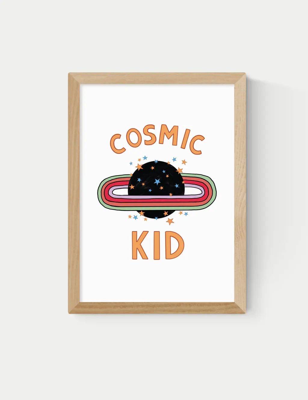 Cosmic Kid Framed Wall Art - Natural product