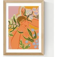 Flourish Rectangular Framed Art - Natural alternate view