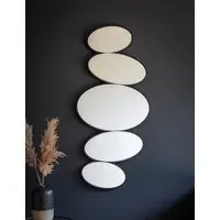 Anderson Pebble Stack Extra Large Wall Mirror - Black alternate view