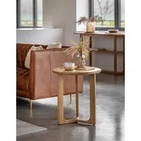 Craft Round Side Table - Natural, Oak Veneer alternate view