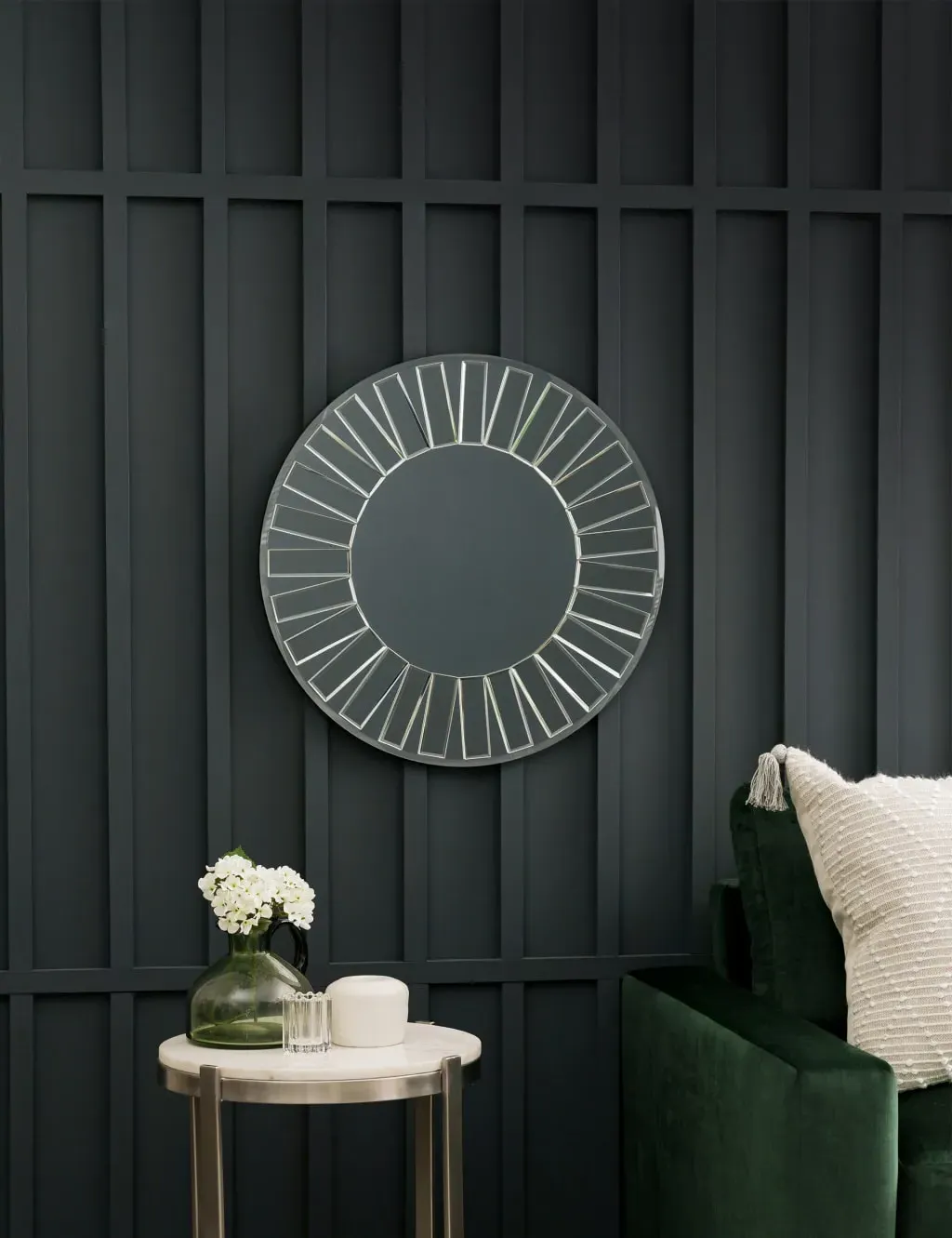 Mondello Round Wall Mirror - Silver product