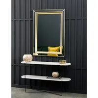 Phantom Extra Large Rectangular Wall Mirror - Gold alternate view