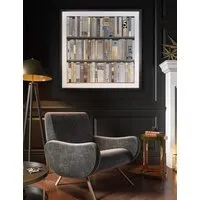 The Library Square Framed Art - Black alternate view