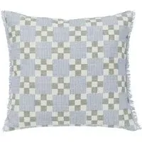 Cotton Linen Riviera Square Cushion - Blue Mix alternate view