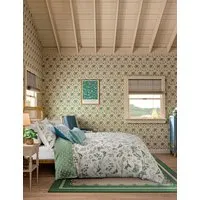 Festival Pheasants Bedding Set - Green, Cotton alternate view
