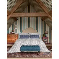 Pure Cotton Floral Scallop Bedding Set - Blue Mix alternate view