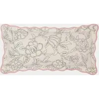 Juliette Embroidered Cushion - Cream Mix, Cotton alternate view