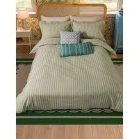 Ticking Stripe Bedding Set - Blue Mix, Pure Cotton alternate view