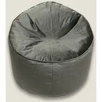 Velvet Beanbag Chair Refillable - Grey alternate view