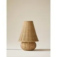 Amie Table Lamp - Brown, Rattan alternate view