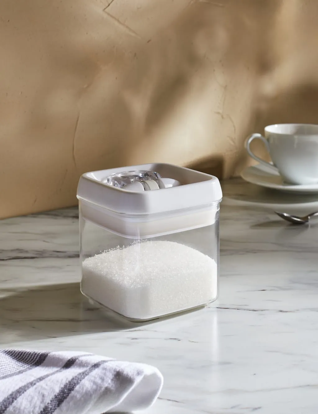 0.5L Square Flip-Tight Food Storage - White Mix, Plastic product