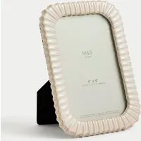 Ceramic Ridged Photo Frame 4x6 Inch - Neutral alternate view