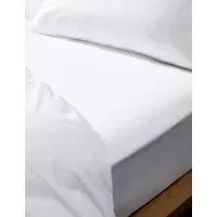 Egyptian Cotton 230 Thread Count Crisp Fitted Sheet - Ice White alternate view