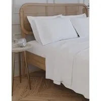 Egyptian Cotton 230 Thread Count Crisp Flat Sheet - Ice White alternate view