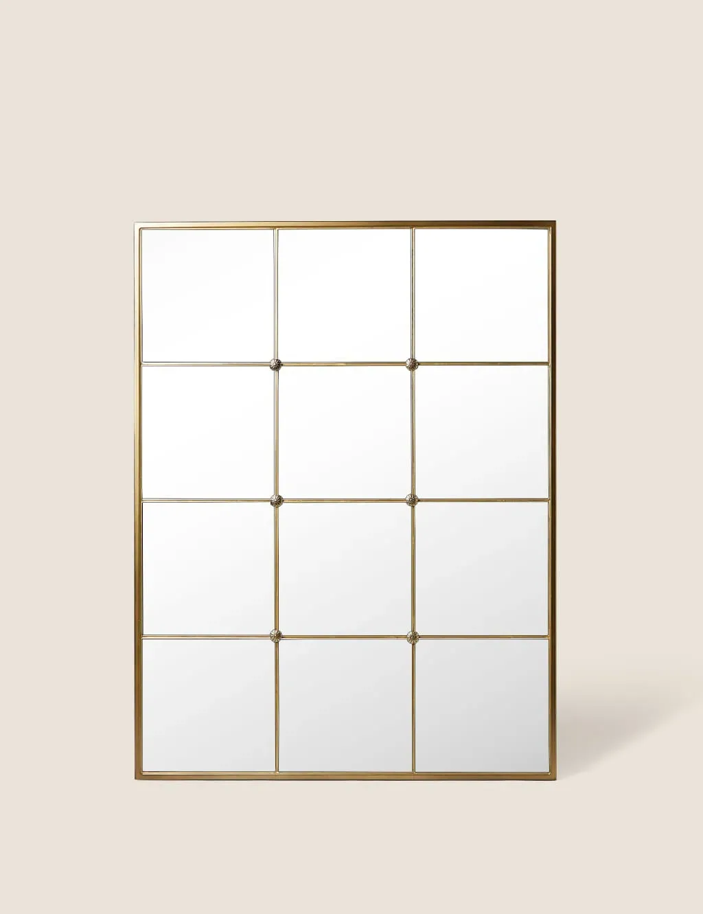 Eliza Large Window Wall Mirror - Gold, Metal product