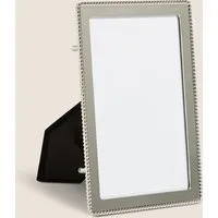 Emelie 4x6 Inch Beaded Photo Frame - Silver, Metal alternate view