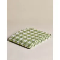 Gingham Wipe Clean Tablecloth - Green, PVC alternate view