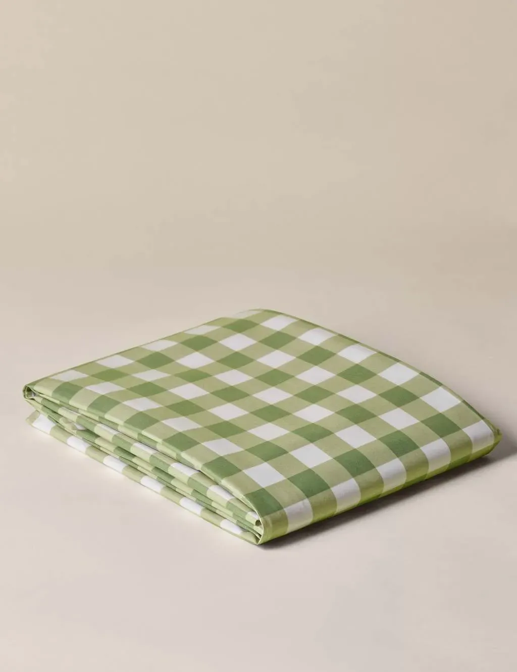 Gingham Wipe Clean Tablecloth - Green, PVC product