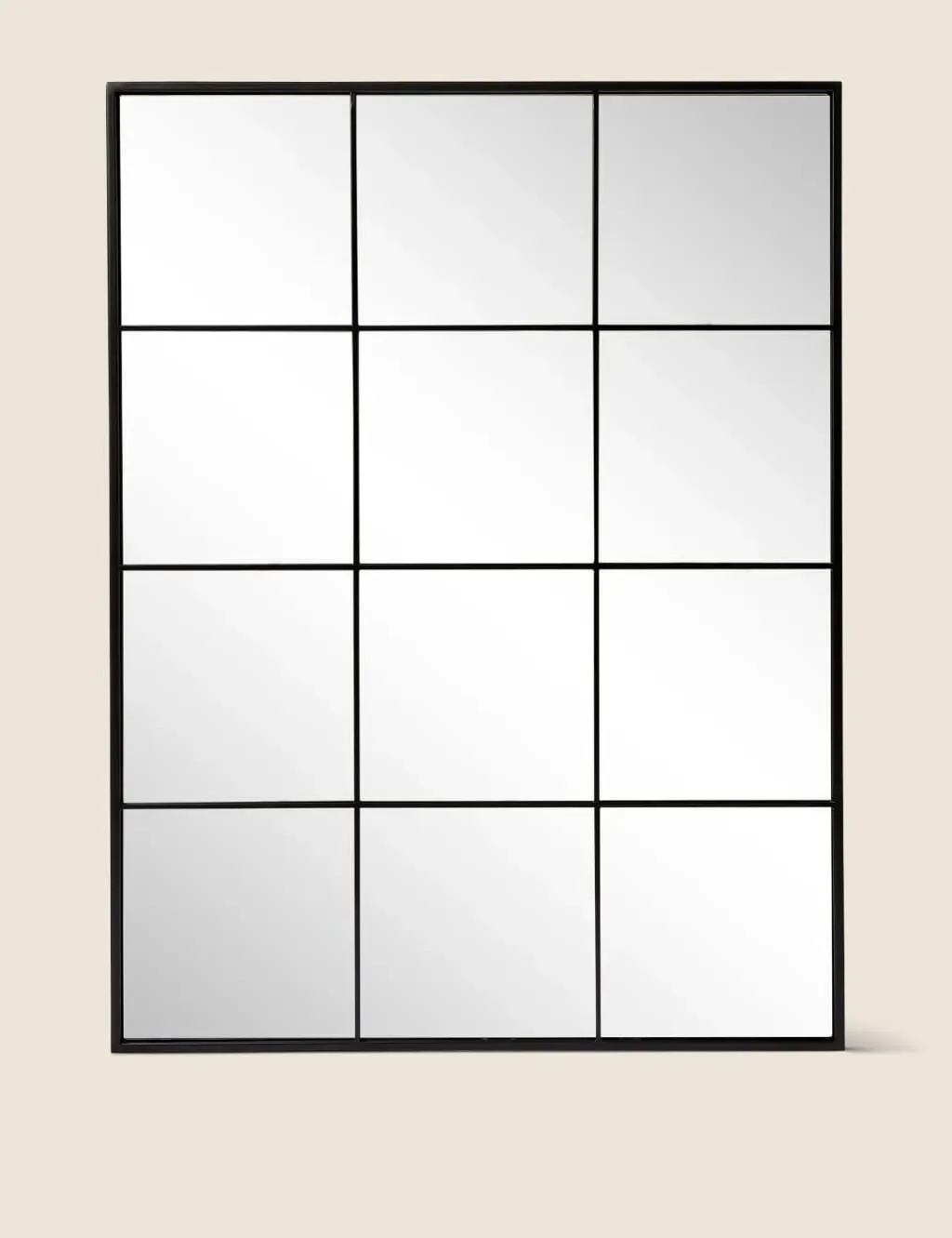 Manhattan Large Wall Mirror - Black, Metal product