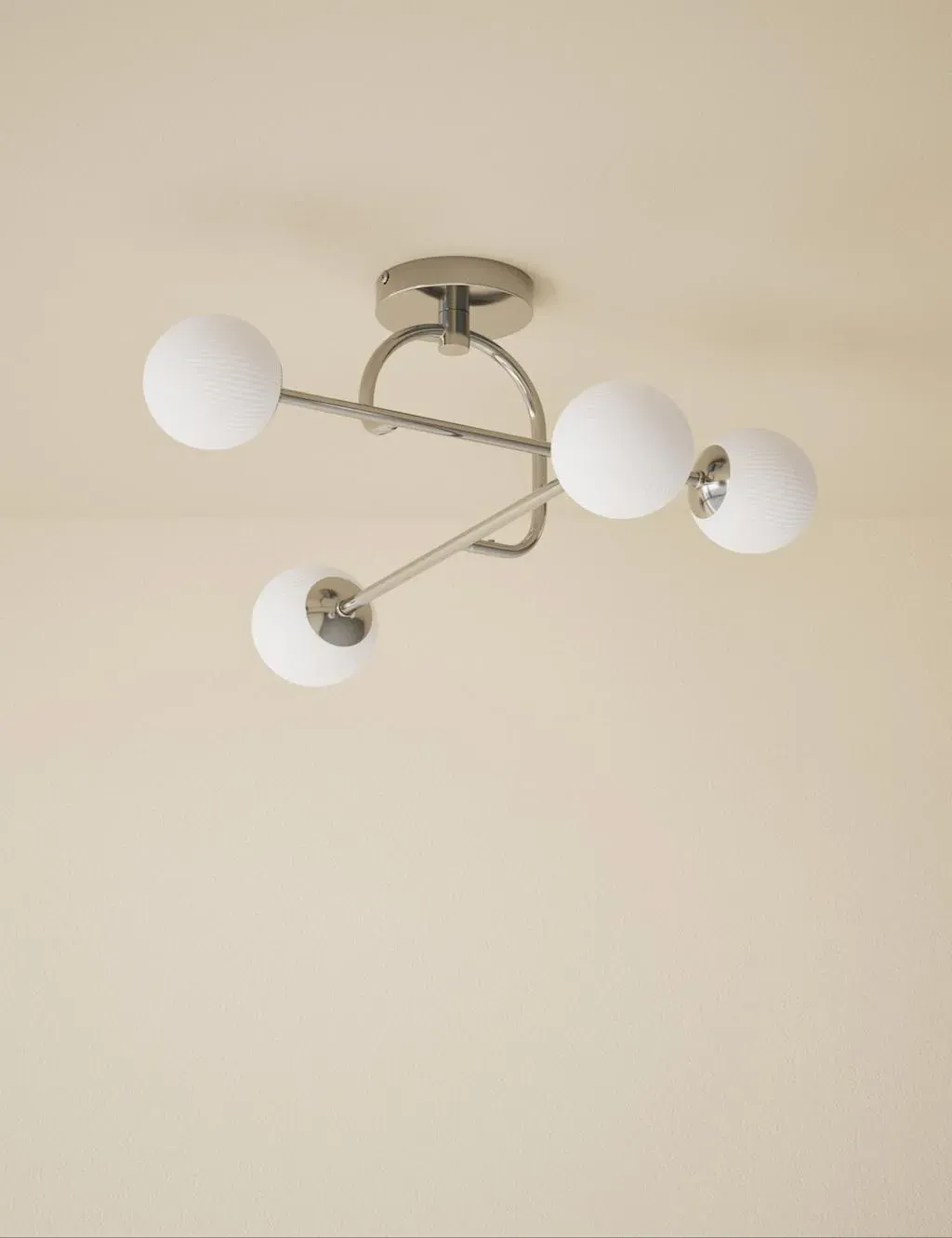 Parker Flush Ceiling Light - Silver product