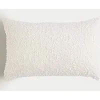 Pure Cotton Boucle Bolster Cushion - Cream alternate view