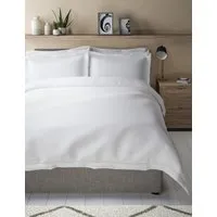 Iris Spotty Dobby Bedding Set - White, Cotton alternate view