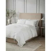 Pure Cotton Striped Bedding Set - White alternate view