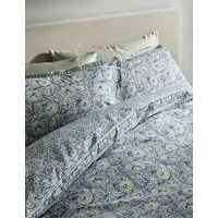 Bedding Set Woodblock Floral - Blue Mix, Cotton alternate view