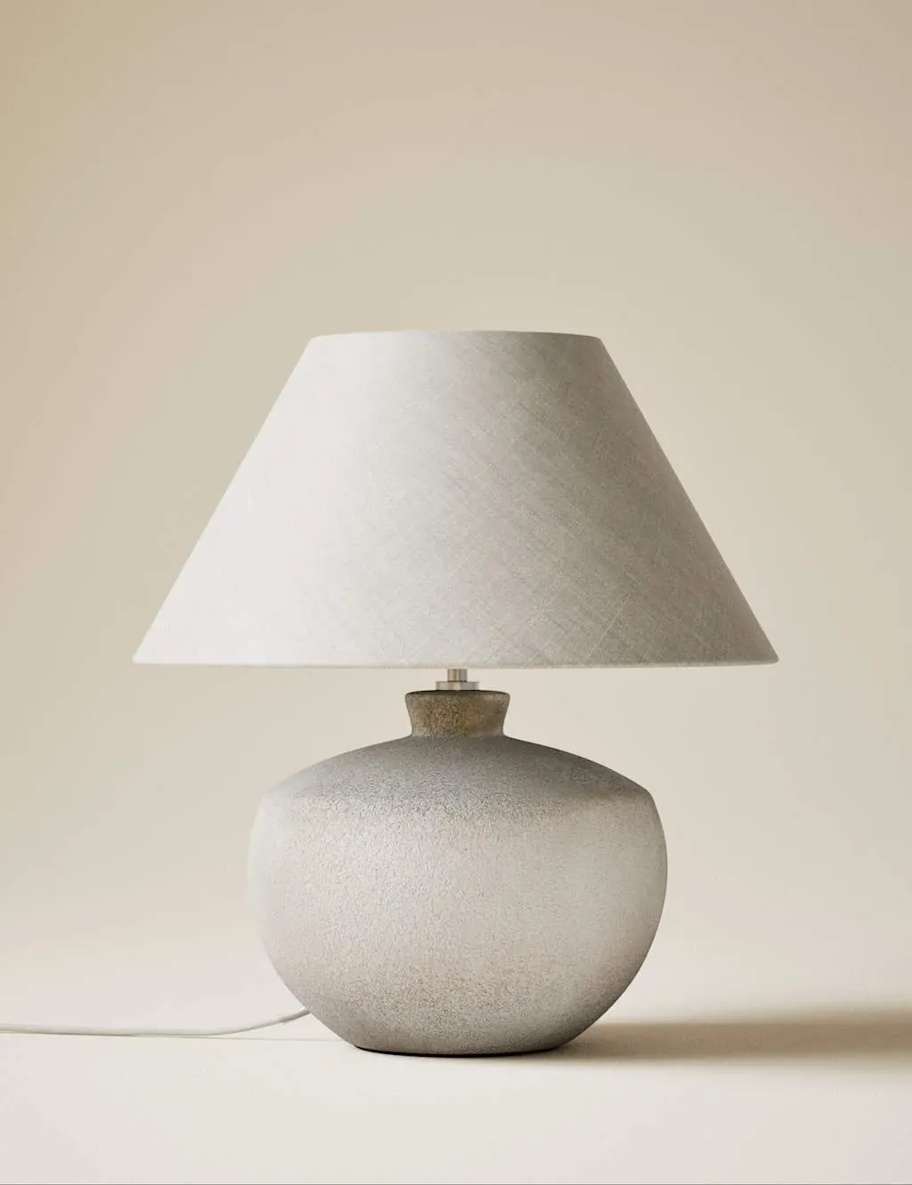 Roma Urn Table Lamp with Spatter Design - White product