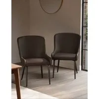 Braxton Dining Chairs Set of 2 - Medium Brown alternate view