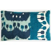 Large Bolster Cushion with Loop Stitch - Navy, Cotton alternate view