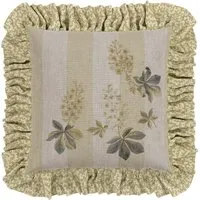 Chestnut Tree Print Square Cushion - Light Green, Cotton alternate view