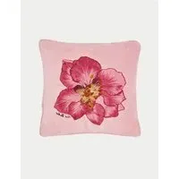 Ted Baker Pressed Flowers Embroidered Cushion - Pink Mix, Velvet alternate view