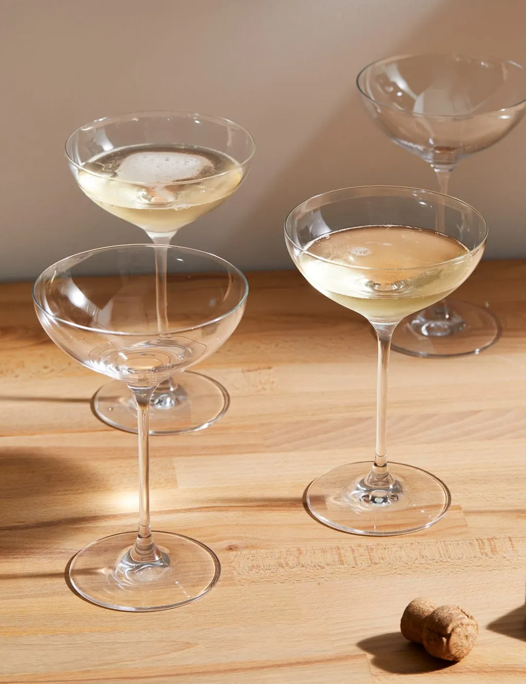 Set of 4 Champagne Saucers - Clear, Crystal product