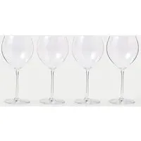 Set of 4 Rich White Wine Glasses - Clear, Crystal Glass alternate view