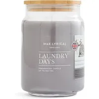 Laundry Days Large Jar Candle - Grey alternate view