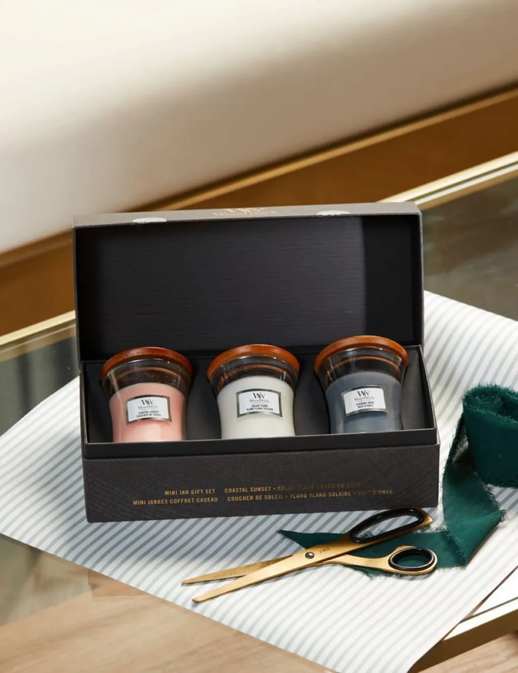 Set of 3 Mini Floral Candles Gift Set - Multi product