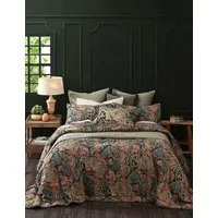 Anders Bedspread Set with Quilted Detailing - Olive, Cotton-Linen alternate view