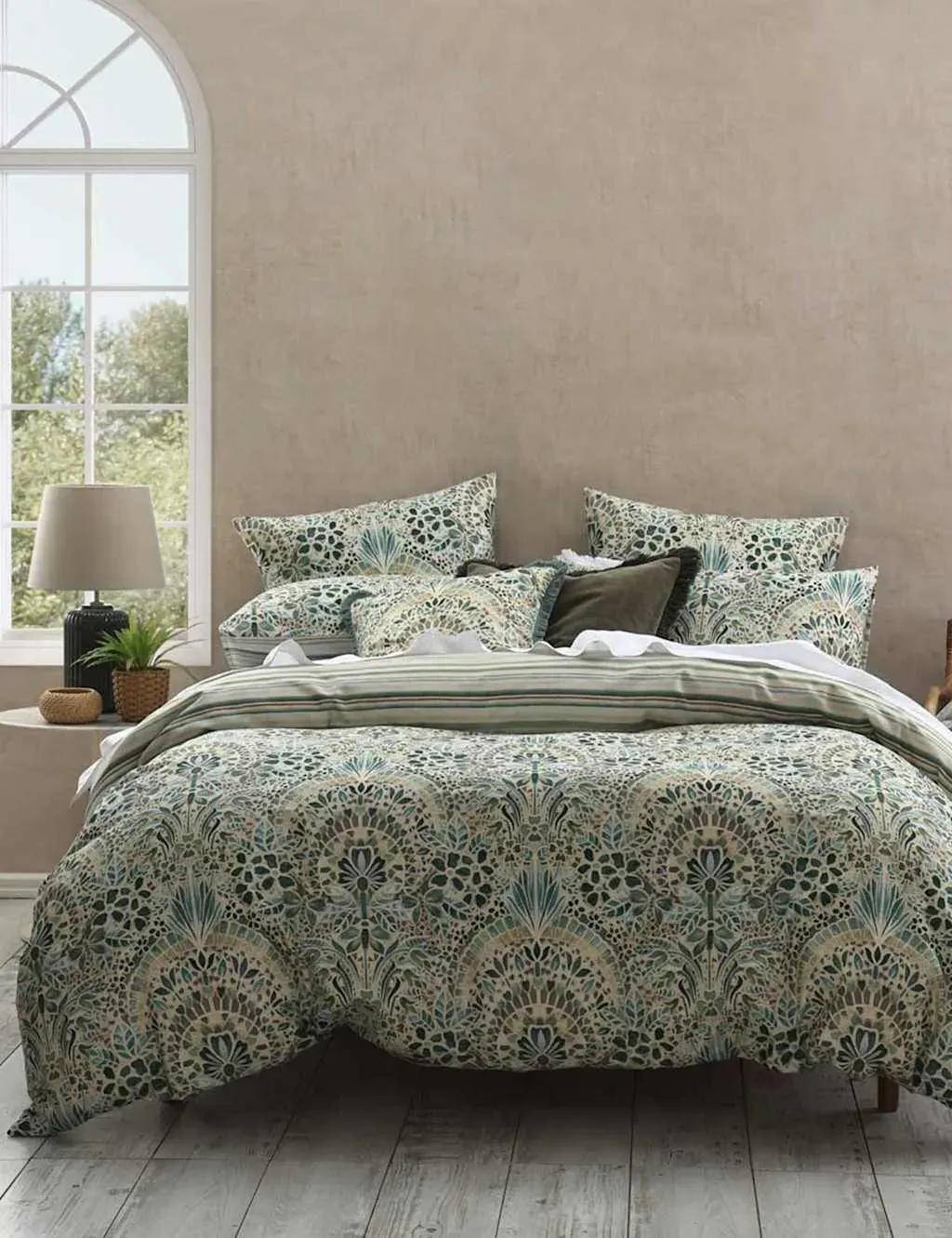 Andora Bedding Set - Green Mix, Cotton Sateen product